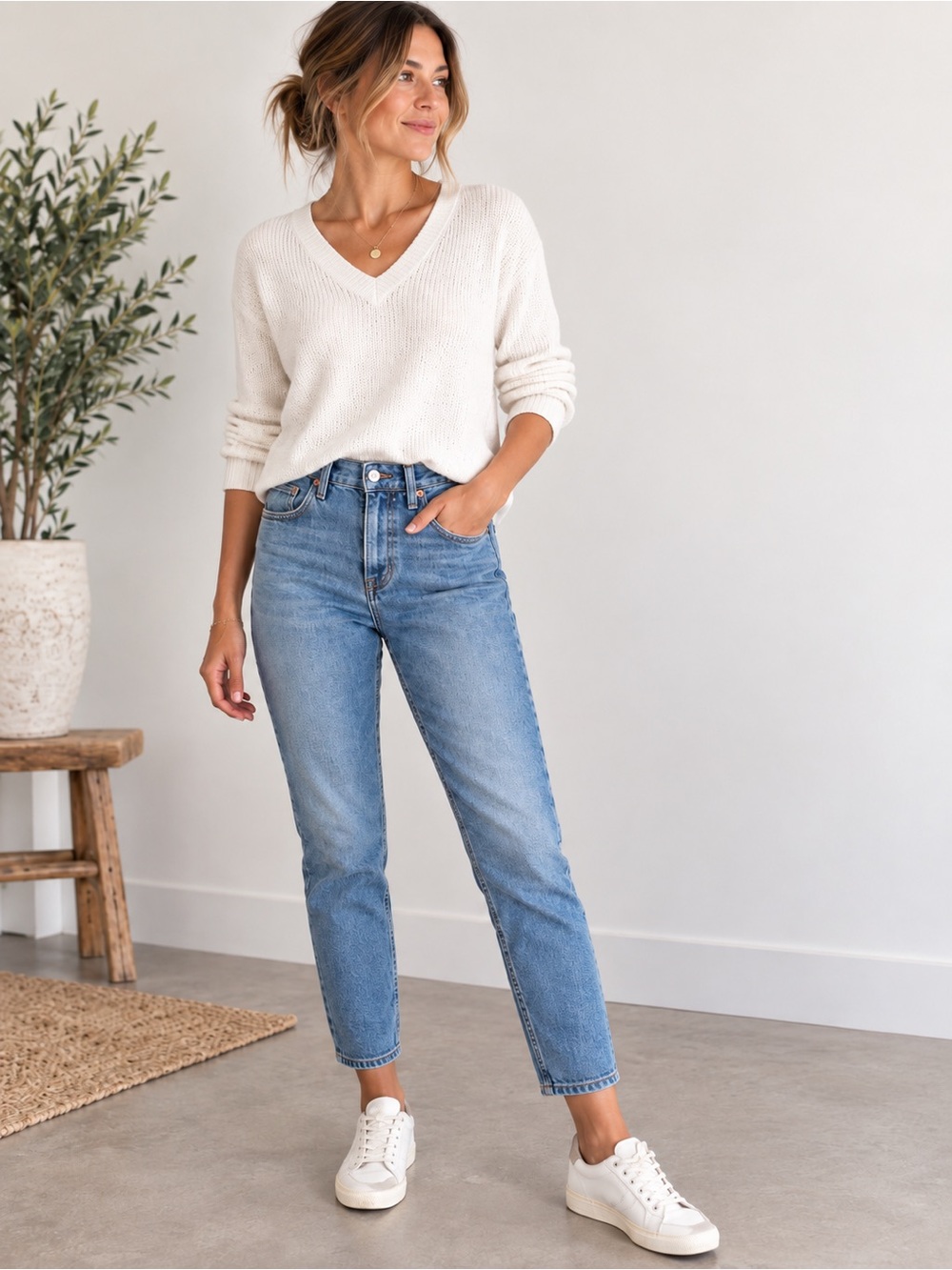 Levi’s Wedgie Jeans Women’s 25 Medium Blue Wash High Rise WaterLess